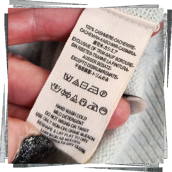 Cropped Baby Blue "Everyday Cashmere Cardi" (XS) by Free People - Picture 5 of 5